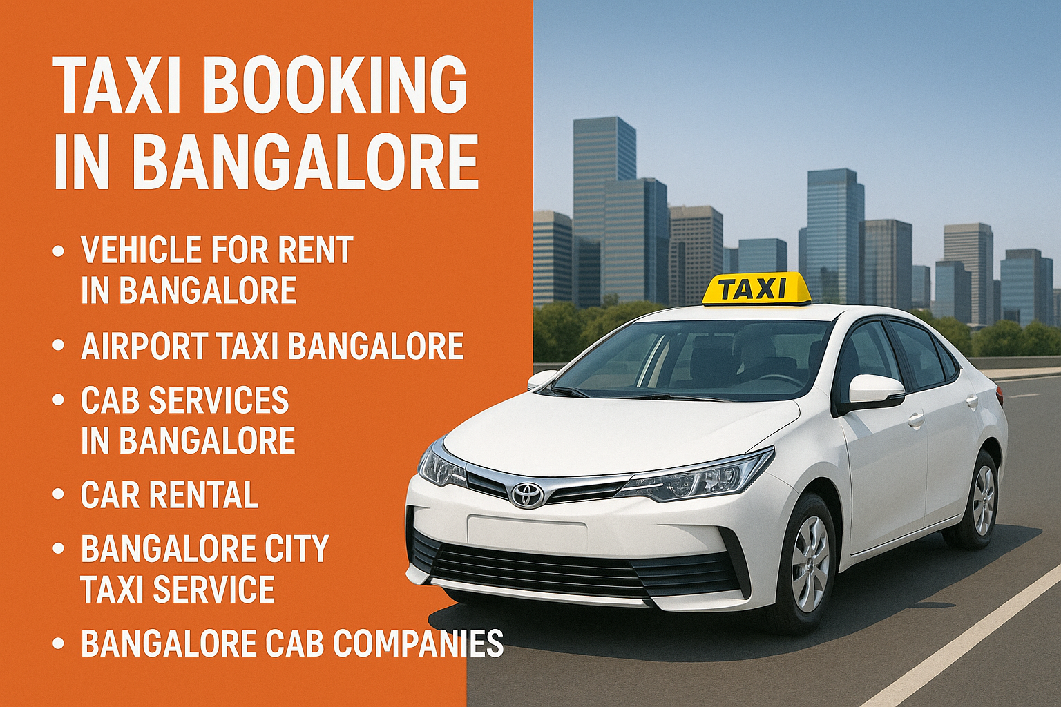 taxi booking in Bangalore