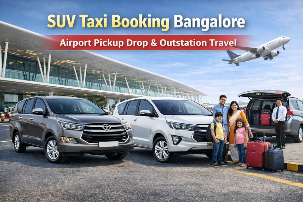 SUV taxi booking Bangalore for airport pickup drop and outstation travel