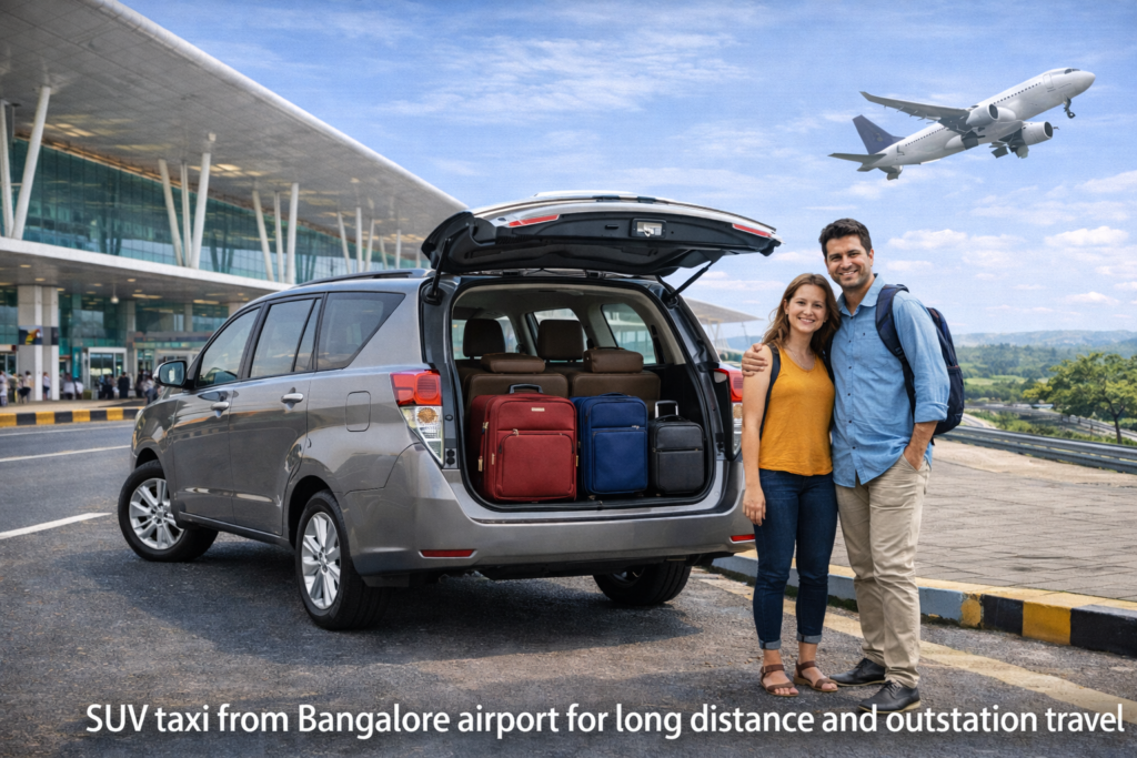 SUV taxi from Bangalore airport for long distance and outstation travel