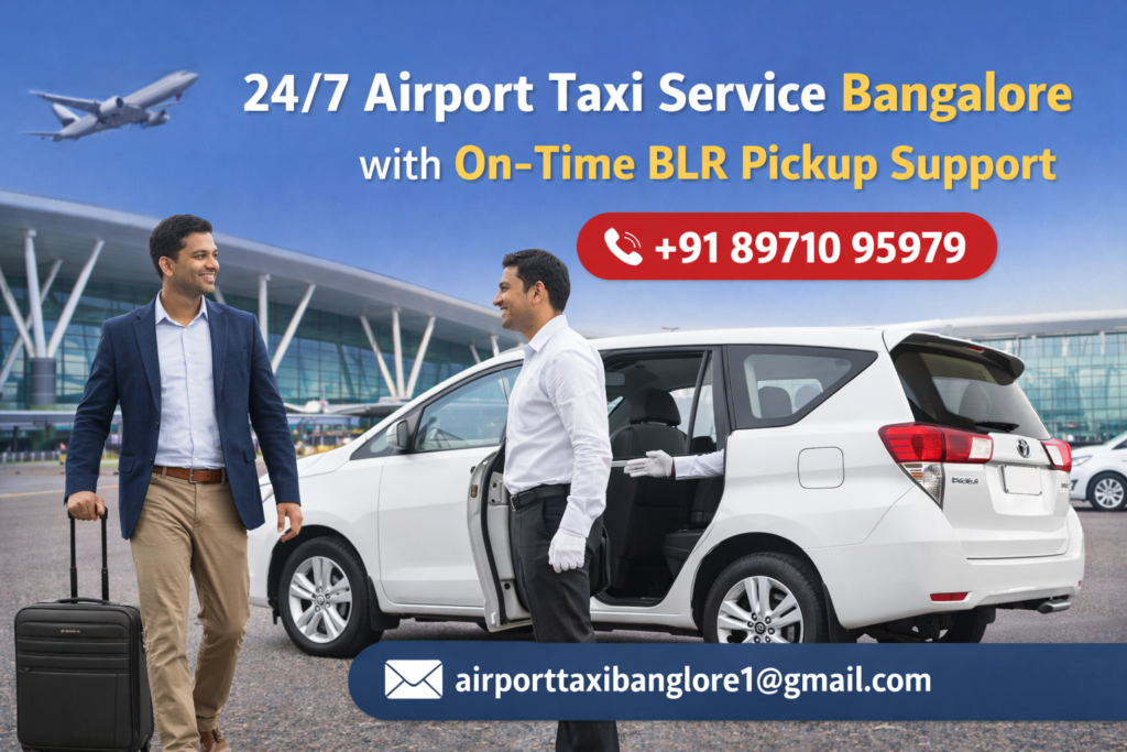24/7 airport taxi service Bangalore with on-time BLR pickup support