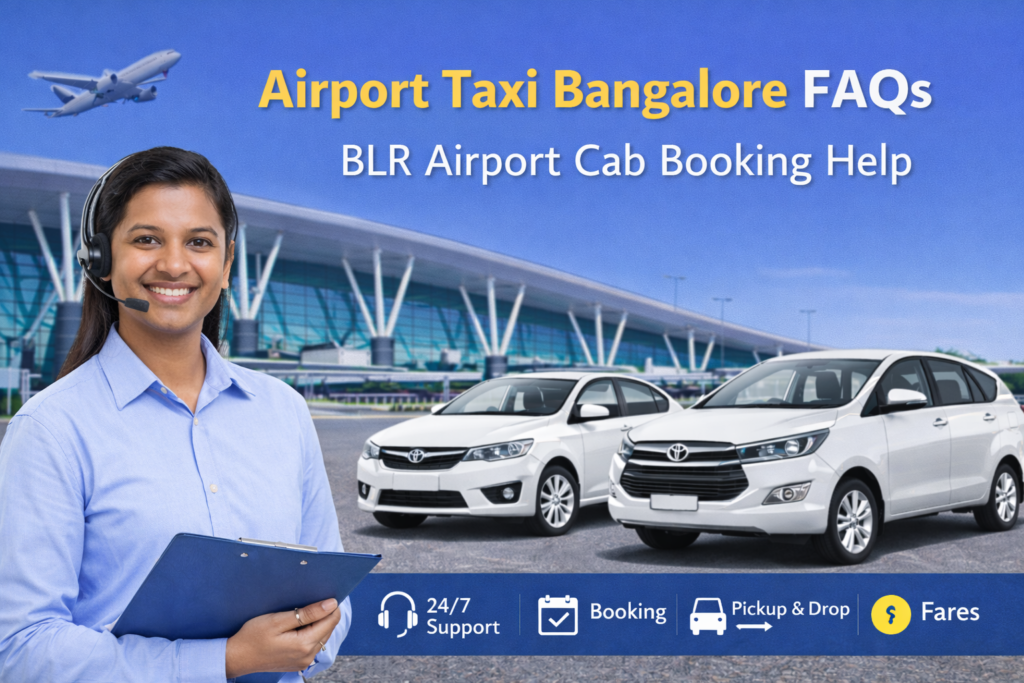 Airport taxi Bangalore FAQs for BLR airport cab booking help