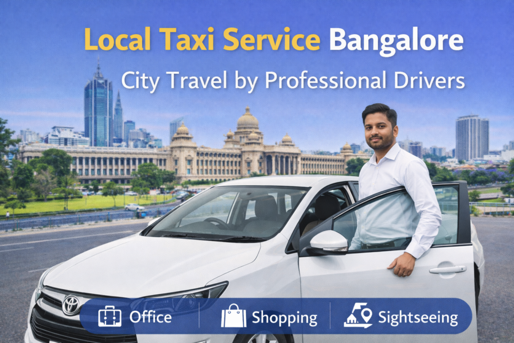 Bangalore local taxi service for city travel by professional drivers