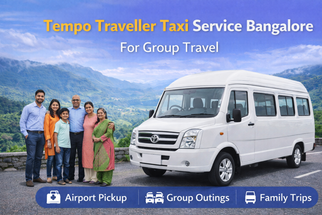 Tempo traveller taxi service Bangalore for group travel