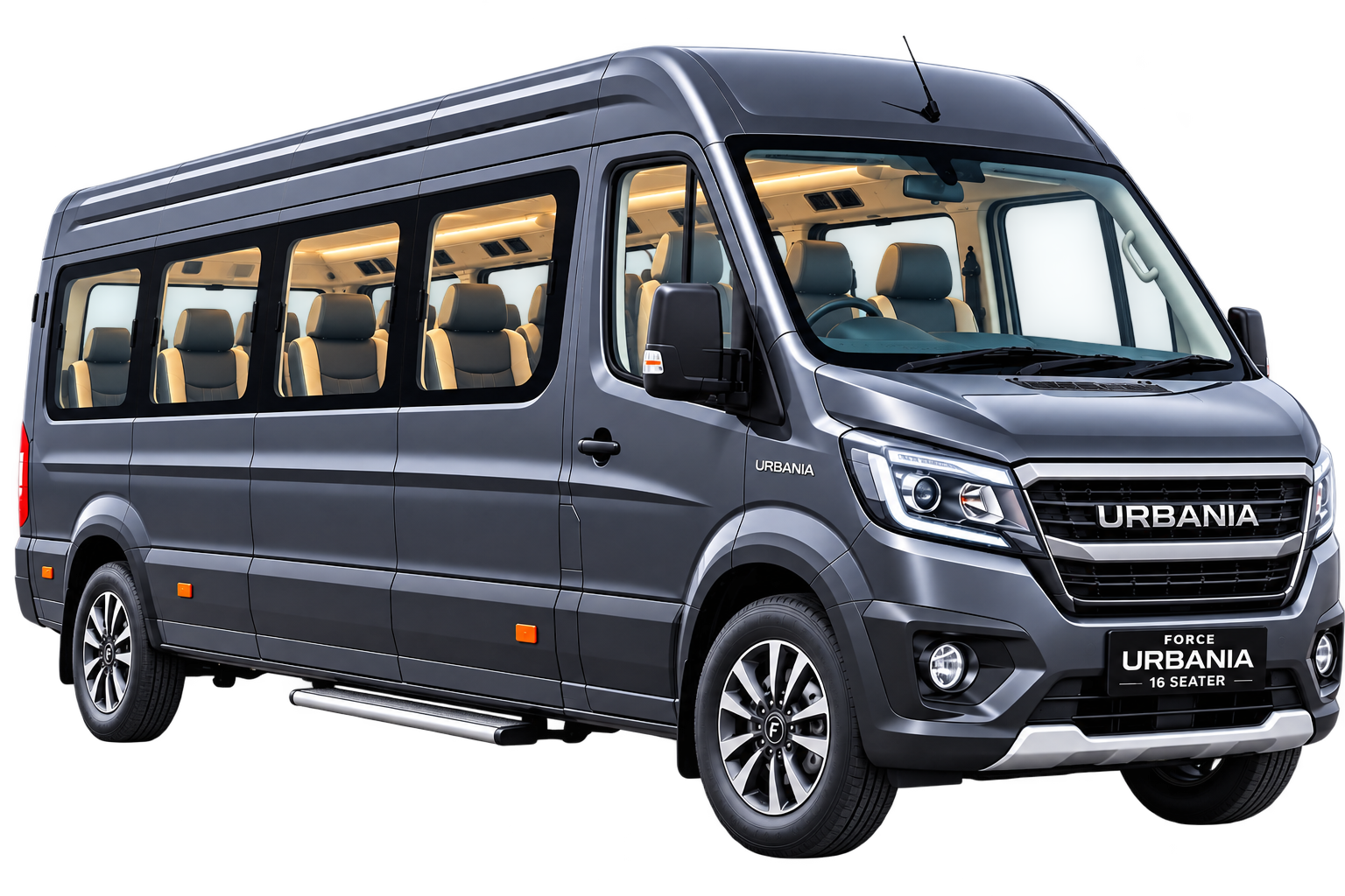 Dark Gray Force Urbania Minibus Render