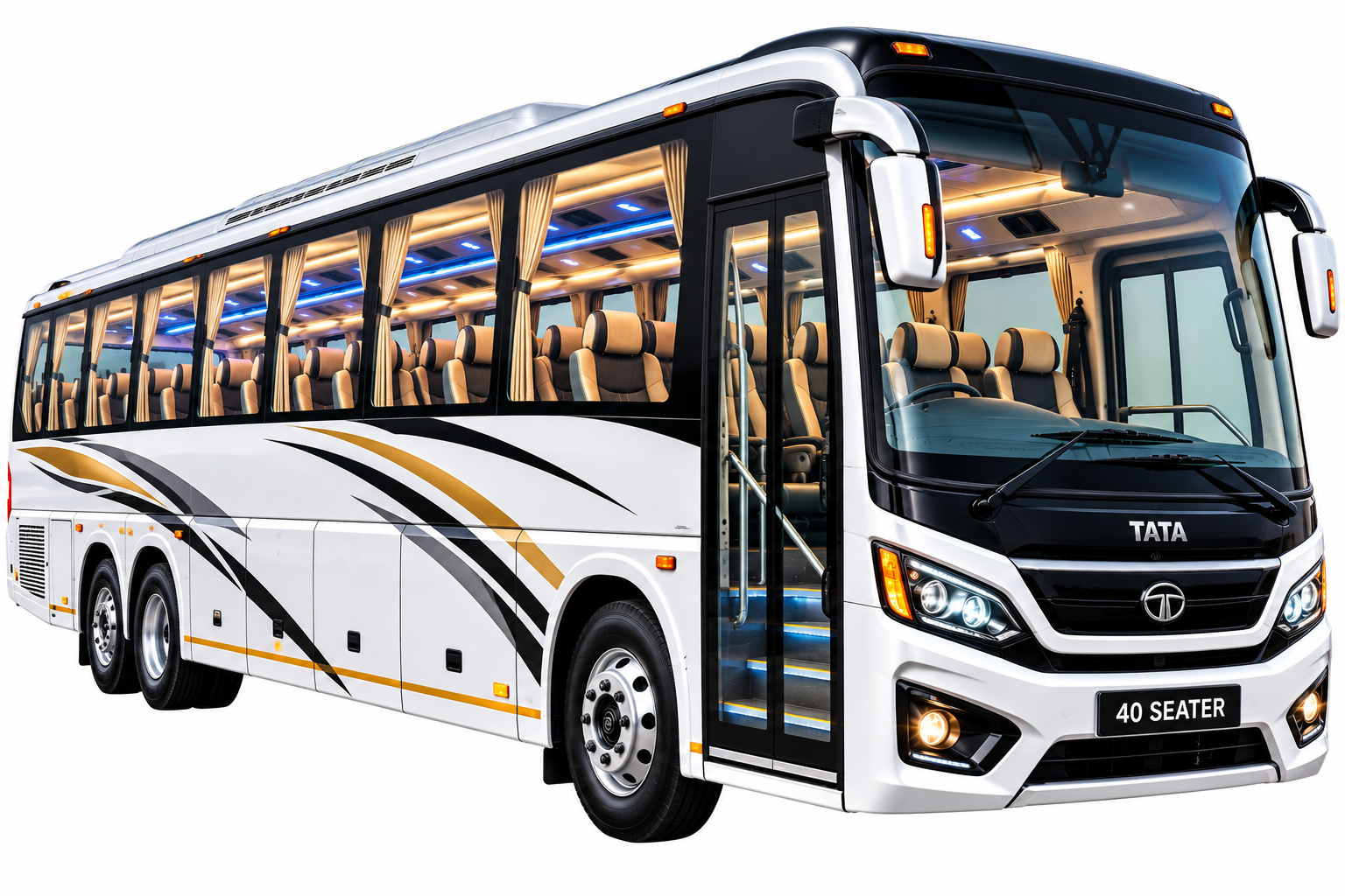 Luxury TATA 40-Seater Coach Bus