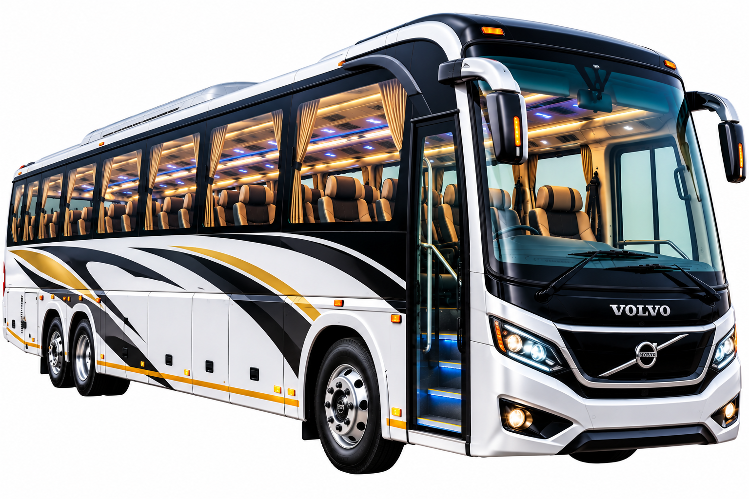 Luxury Volvo Coach Bus Render