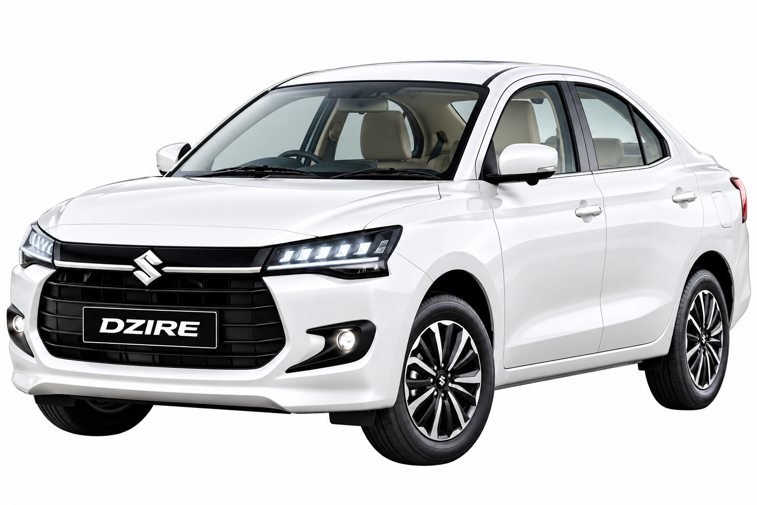 Pearl White Dzire Studio Showcase
